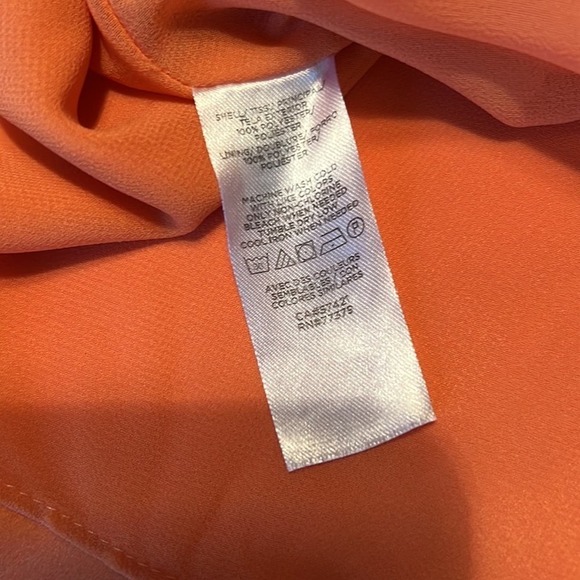 Ann Taylor orange spaghetti string lined shell medium - Picture 4 of 7